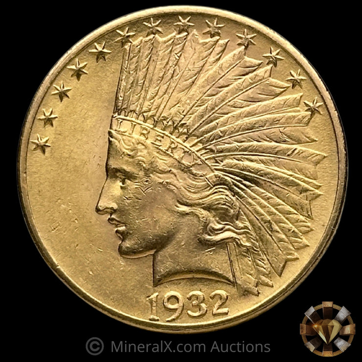 1932 (.48375oz AGW) $10 Indian Head Liberty Vintage US Gold Coin