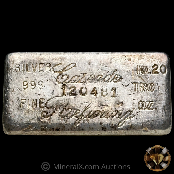 10.20oz Cascade Refining Vintage Silver Bar