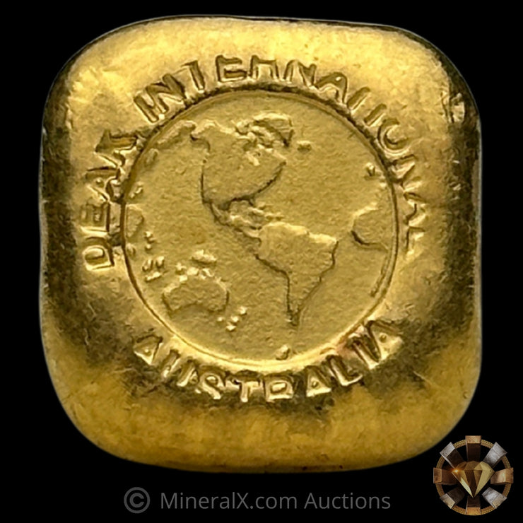 1oz Deak International Australia Vintage Gold Bar With Sharp Struck Hallmark