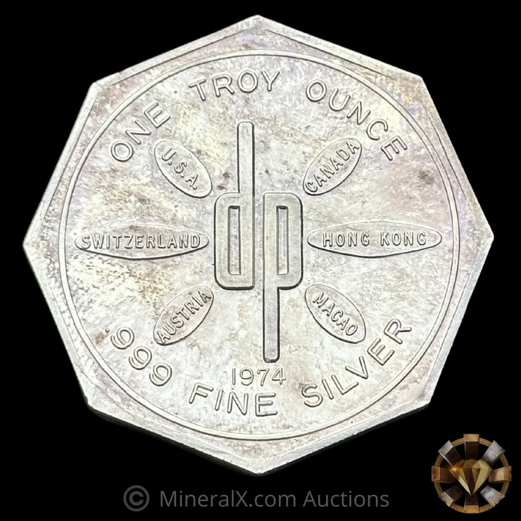 1oz 1974 Deak Perera Group DP Vintage Silver Coin