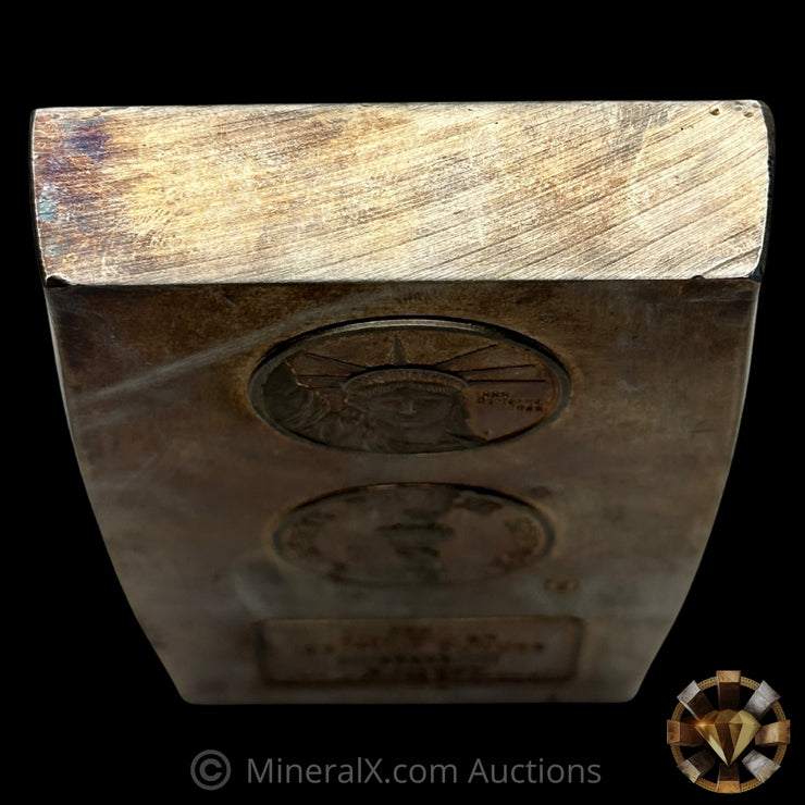 100oz Engelhard Rare Liberty Trade Silver MTB Bank "Boat" Vintage Silver Bar