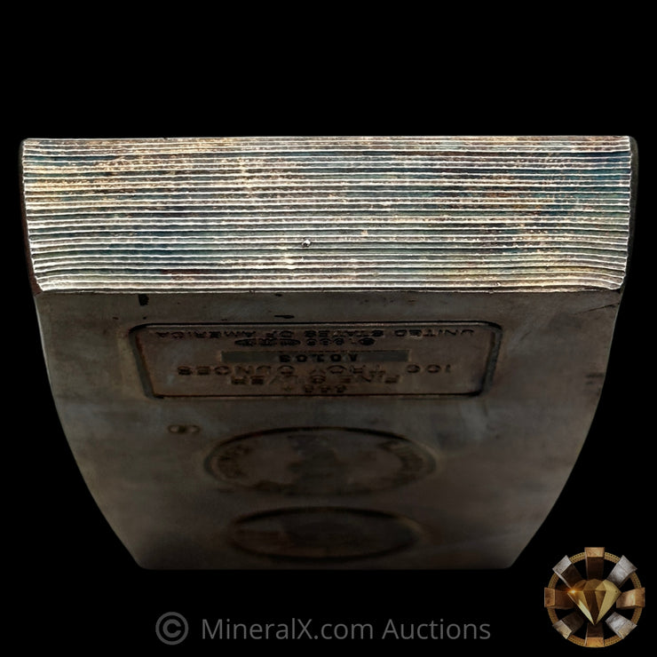 100oz Engelhard Rare Liberty Trade Silver MTB Bank "Boat" Vintage Silver Bar