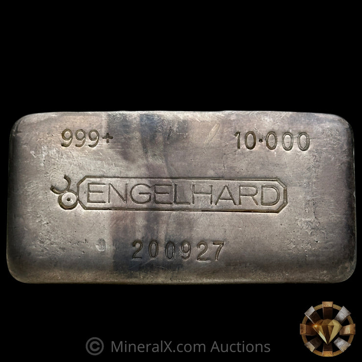 10oz Engelhard 3rd Series "Heavy Grid Honeycomb Reverse" Vintage Silver Bar