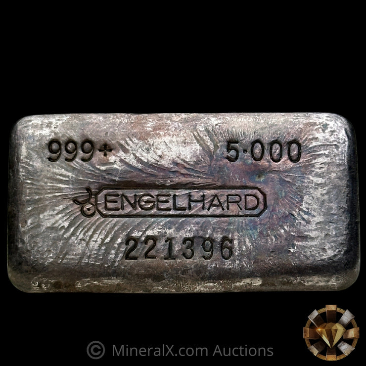 5oz Engelhard Bull Logo Vintage Silver Bar