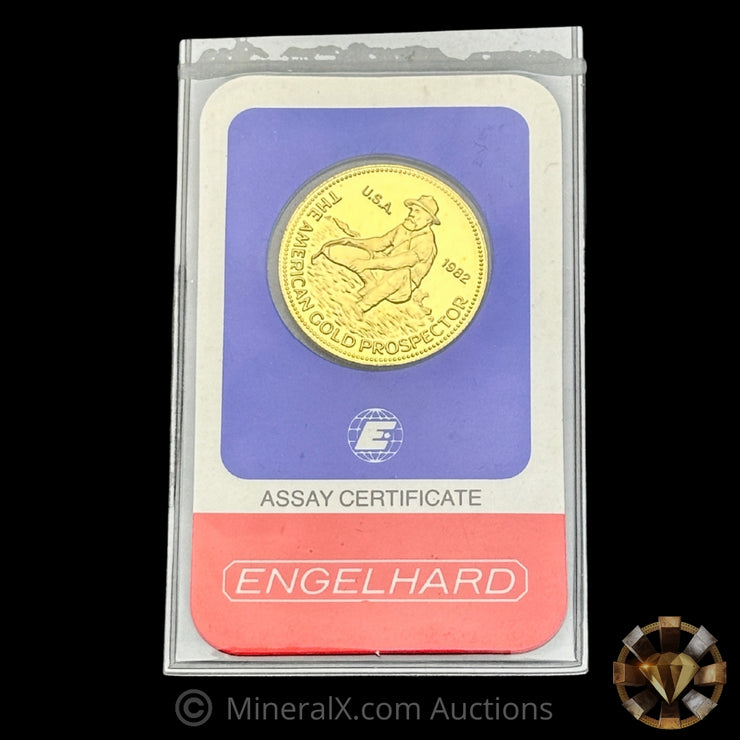 1/2oz 1982 Engelhard Proof Prospector Gold Coin Mint In Original Seal With No Staples