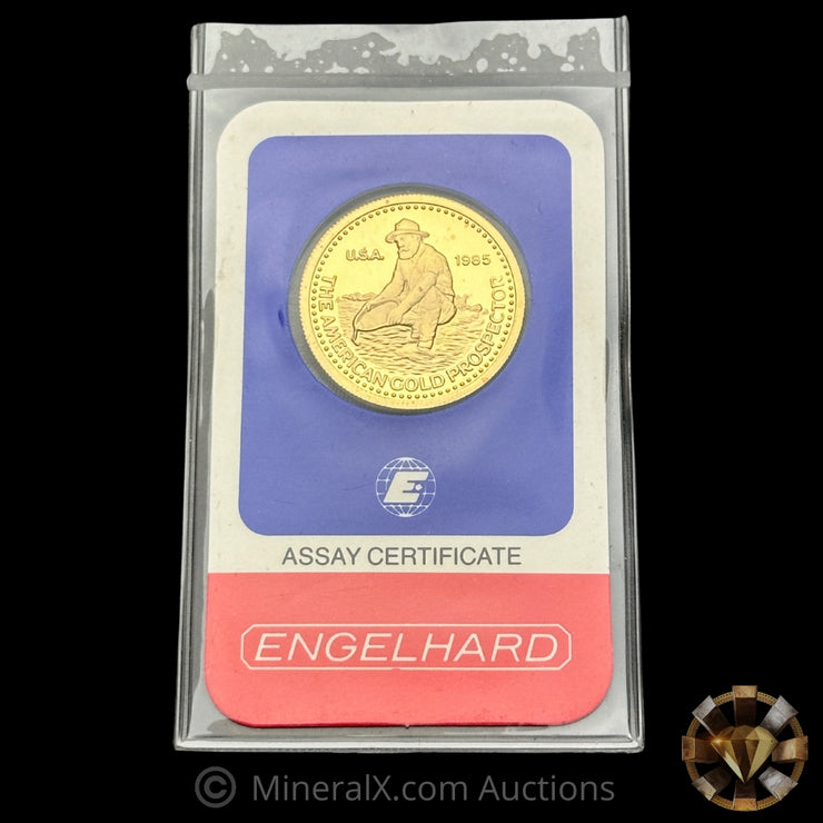 1/2oz 1985 Engelhard Proof Prospector Gold Coin Mint In Original Seal With No Staples