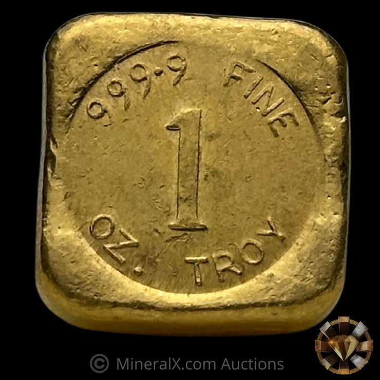 1oz Engelhard Australia E Logo Vintage Gold Button Bar