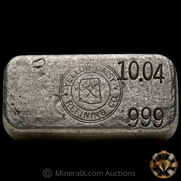 10.04oz Yellow Daisy Refining Co Vintage Silver Bar