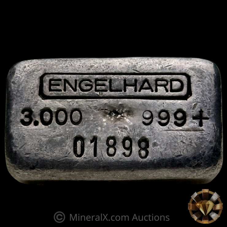 3oz Engelhard 2nd Series Top Hallmark Vintage Silver Bar