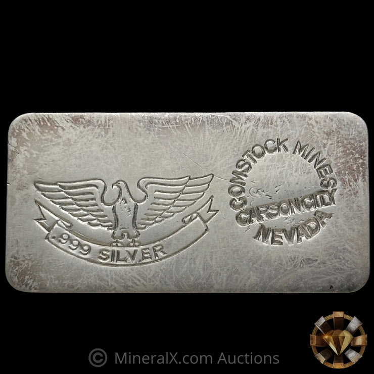 1oz W H Foster With Comstock Mines Carson City Nevada Counterstamp Vintage Silver Bar