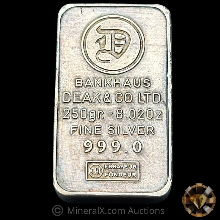 250g Deak & Co Bankhaus Vintage Silver Bar
