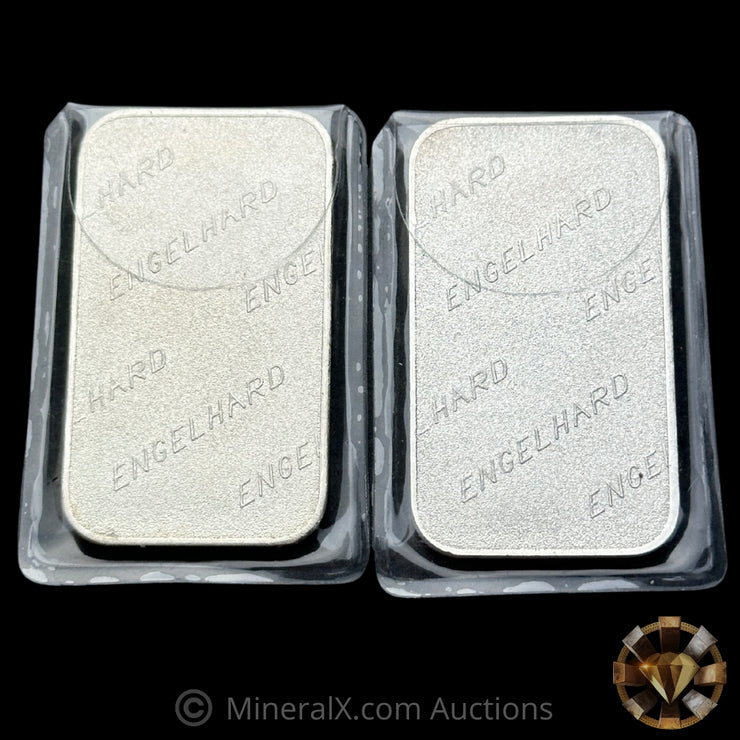 x2 1oz Engelhard Australia Vintage Silver Bars