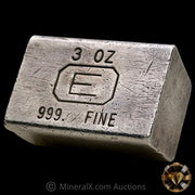 3oz Engelhard E Logo Industrial Extruded Vintage Silver Bar
