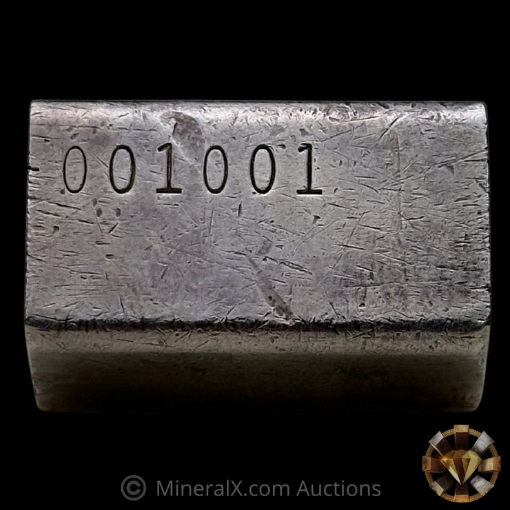 3oz Engelhard E Logo Industrial Extruded Vintage Silver Bar