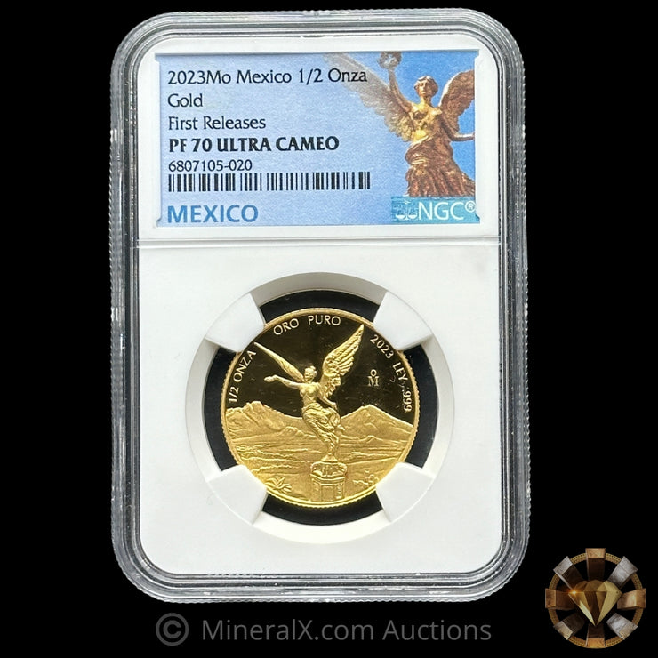 2023 1/2oz Proof Mexican Onza Libertad Gold Coin NGC PF70 Ultra Cameo