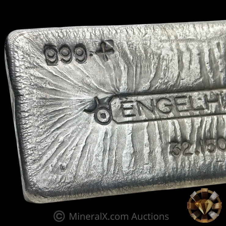 32.150oz (Kilo) Engelhard 1st Series Bull Logo Curled 999 Fineness Font Variety Vintage Silver Bar
