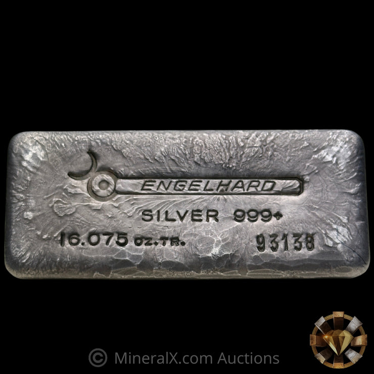 16.075oz (1/2 Kilo) Engelhard Bull Logo Poured Variety Vintage Silver Bar