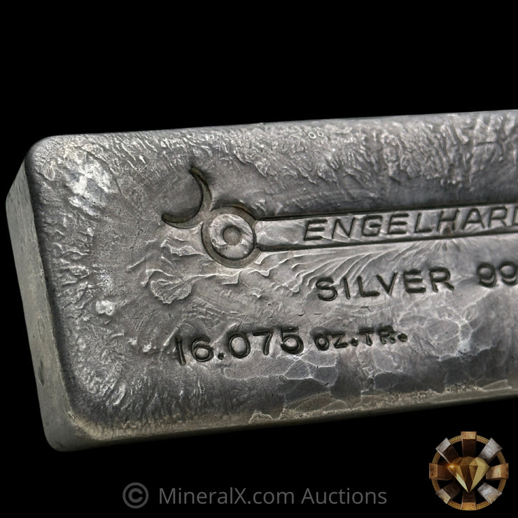 16.075oz (1/2 Kilo) Engelhard Bull Logo Poured Variety Vintage Silver Bar
