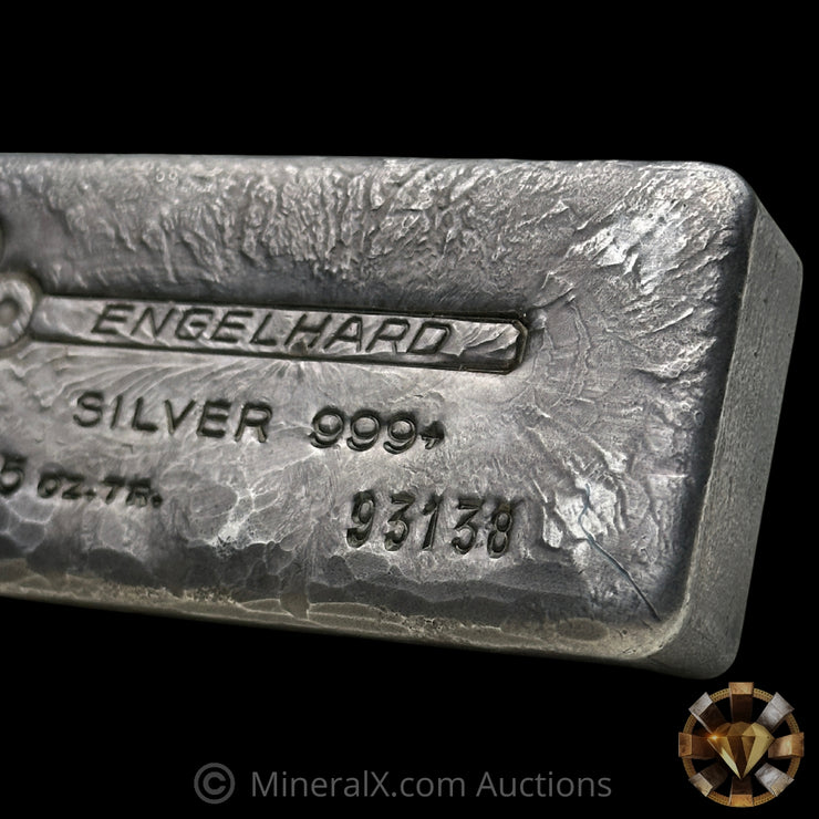 16.075oz (1/2 Kilo) Engelhard Bull Logo Poured Variety Vintage Silver Bar