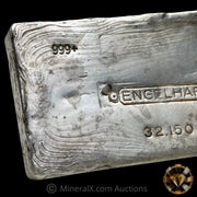 32.150oz (Kilo) Engelhard 2nd Series Bull Logo Vintage Silver Bar