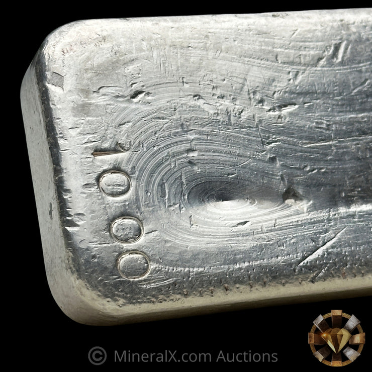 1000g (Kilo) Johnson Matthey JM & Pauwels Bruxelles Brussel Vintage Silver Bar