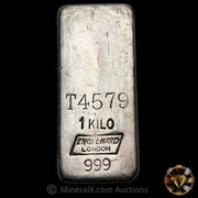 Kilo Engelhard London Rare Small T Prefix Vintage Silver Bar