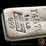 Kilo Engelhard London Rare Small T Prefix Vintage Silver Bar