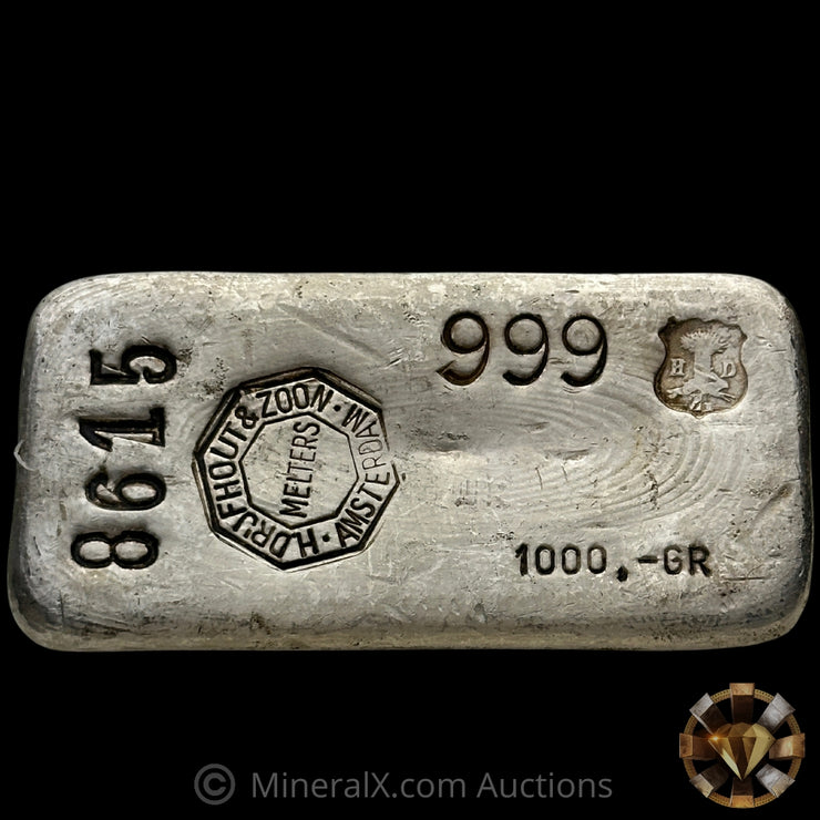 1000g (Kilo) Drijfhout & Zoon Melters Amsterdam Vintage Silver Bar