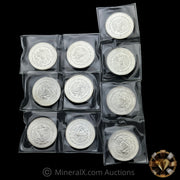 x10 1oz Mexican Libertad Silver Coin Lot (Mixed Dates)