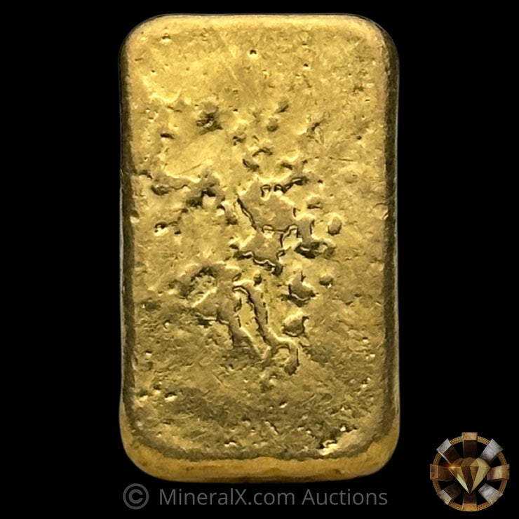 1oz Engelhard E Logo Vintage Gold Bar With Sharp Center Strike Hallmark
