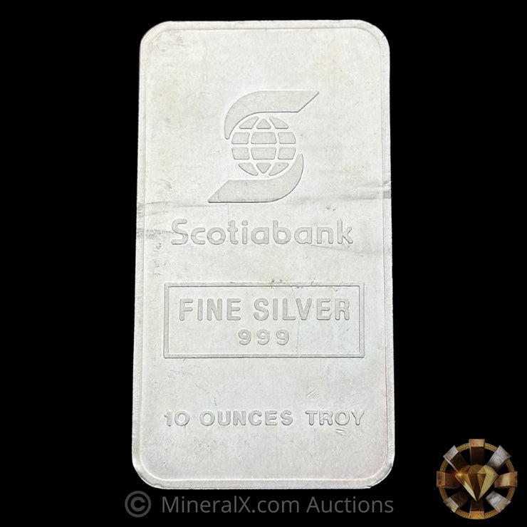 10oz Engelhard Maple Leaf Scotiabank Vintage Silver Bar