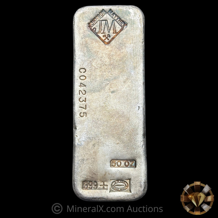50oz JM Johnson Matthey Vintage Silver Bar