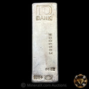 50oz TD Bank JM Johnson Matthey Vintage Silver Bar