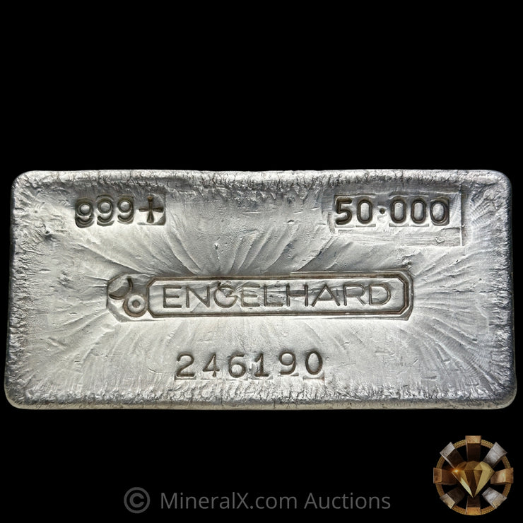 50oz Engelhard Bull Logo Vintage Silver Bar