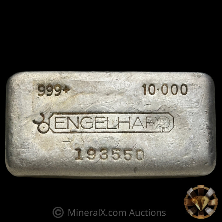10oz Engelhard Floating Decimal Bull Logo Vintage Silver Bar