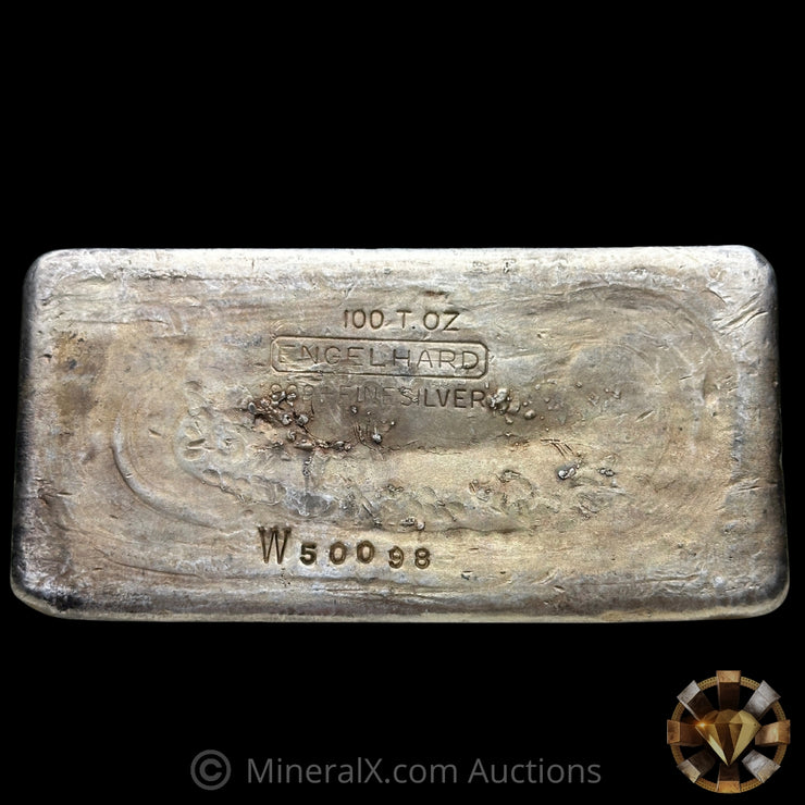 100oz Engelhard Rare Large W 2nd Series Anaheim CA Variety Vintage Silver Bar