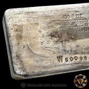 100oz Engelhard Rare Large W 2nd Series Anaheim CA Variety Vintage Silver Bar