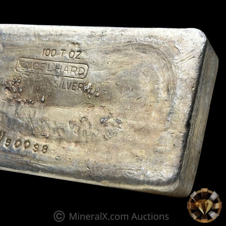 100oz Engelhard Rare Large W 2nd Series Anaheim CA Variety Vintage Silver Bar