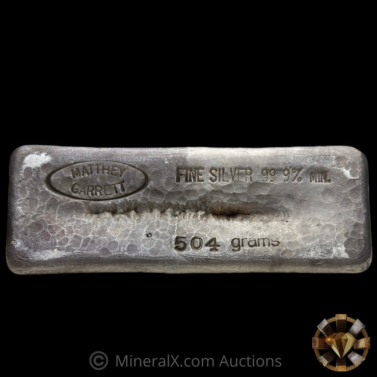504g Matthey Garrett MG Vintage Silver Bar