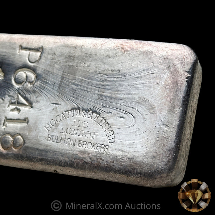 Kilo Engelhard London Vintage Silver Bar With Mocatta & Goldsmid Counterstamp