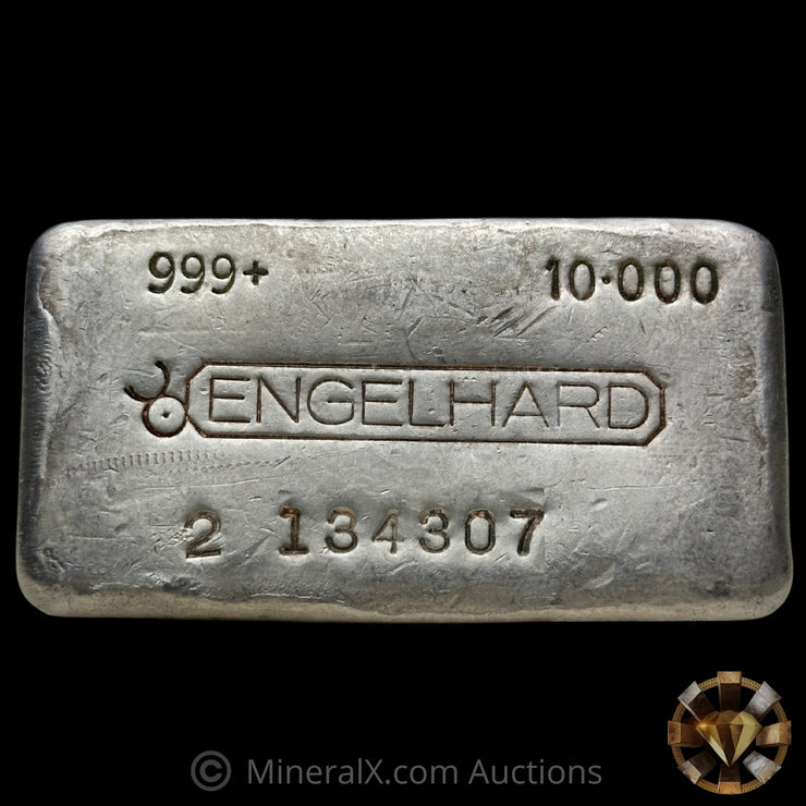 10oz Engelhard 5th Series 2 Leading Prefix With Floating Decimal Variety Vintage Silver Bar