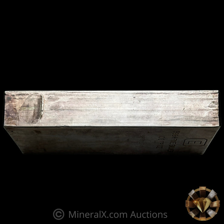 100oz Engelhard E Logo First Generation Extruded Industrial Vintage Silver Bar