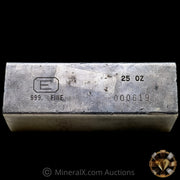 25oz Engelhard E Logo Industrial Extruded Vintage Silver Bar