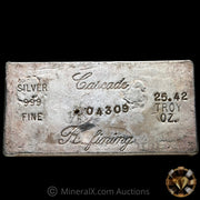 25.42oz Cascade Refining Vintage Silver Bar