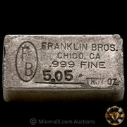 5.05oz Franklin Bros Chico CA Vintage Silver Bar