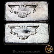 x2 10oz W H Foster Sequential Serial Number Vintage Silver Bar Lot With Deak Triangle & Star Counterstamps