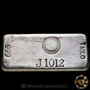 Kilo Engelhard London Rare Westminster Mint J Prefix Variety Vintage Silver Bar