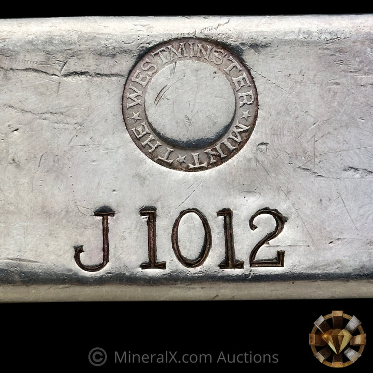 Kilo Engelhard London Rare Westminster Mint J Prefix Variety Vintage Silver Bar