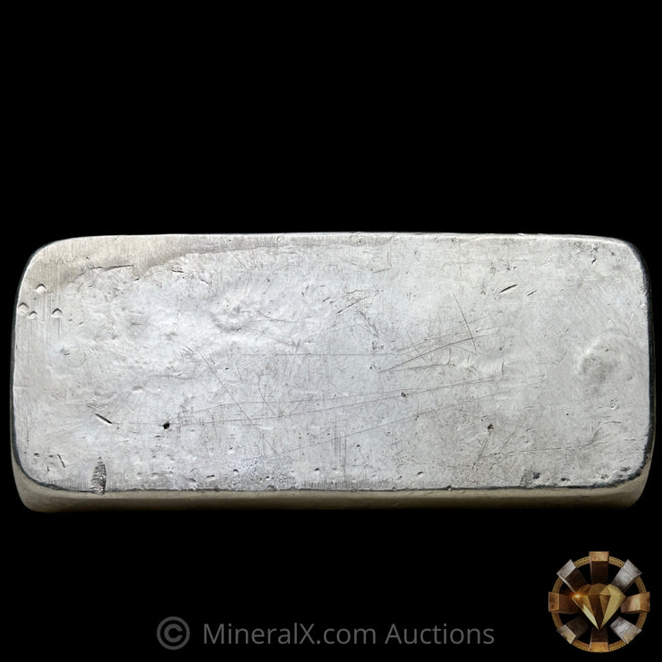 Kilo Engelhard London Rare N Prefix With Unique Custom Hallmarks On Edge Vintage Silver Bar