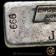 Kilo Engelhard London Rare J Prefix Vintage Silver Bar With Low 2 Digit Serial (See Desc)